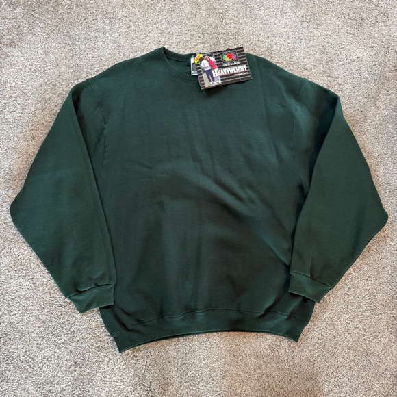 Fruit of the Loom Other - Vintage Fruit of the Loom Heavyweight Sweatshirt Green Made in USA NWT Large